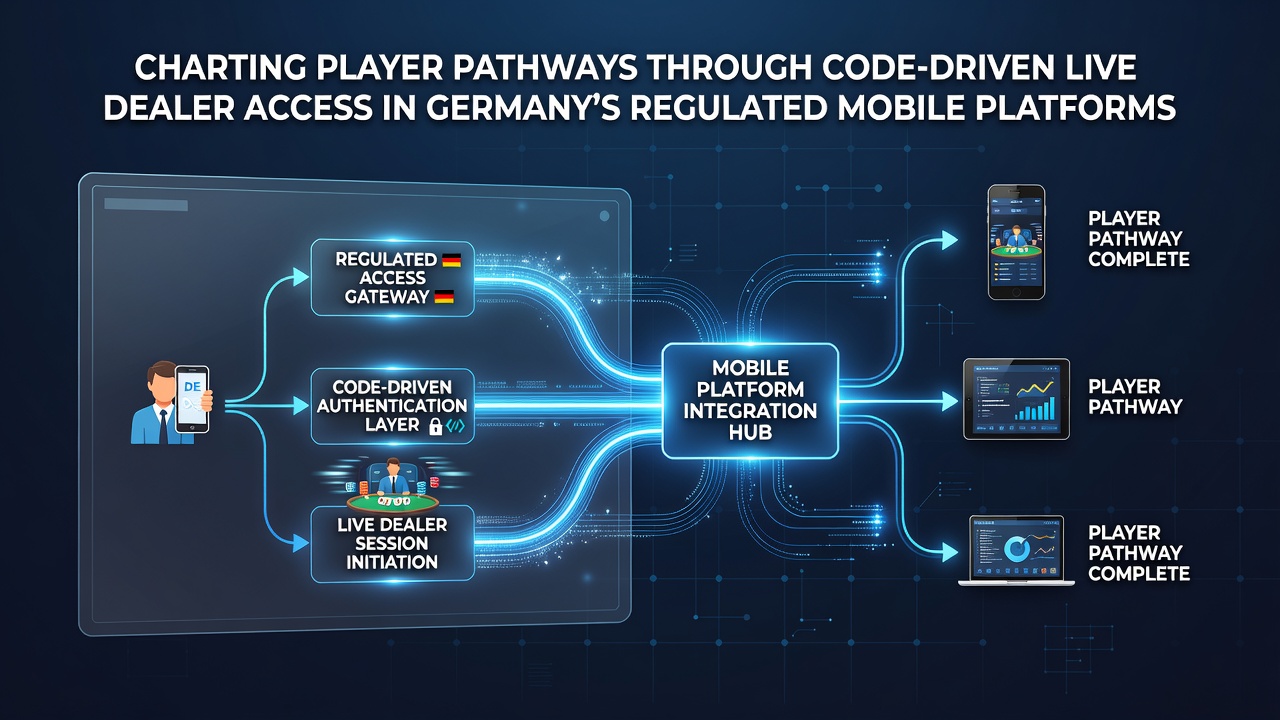 Mobile App-Oberfläche mit Live-Dealer-Tischen und Code-Eingabefeld für regulierte Plattformen in Deutschland