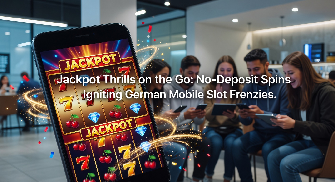 Deutscher Spieler dreht mobil an einem Slot mit No-Deposit-Freispielen und jagt den Jackpot