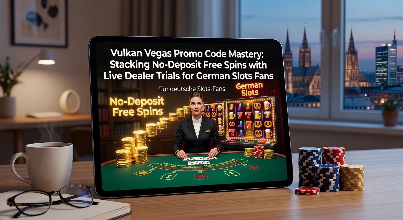 Vulkan Vegas Casino Interface mit Promo-Code-Eingabe und stapelbaren Freispielen auf Slots
